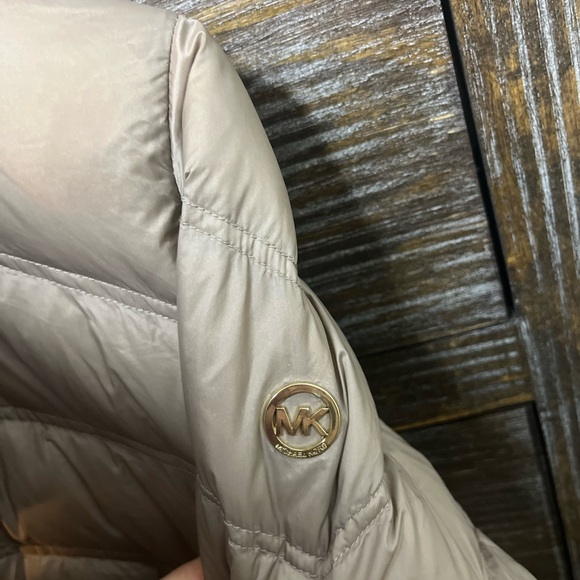 Michael Kors Shimmering Beige Puffer Jacket - Picture 3 of 3